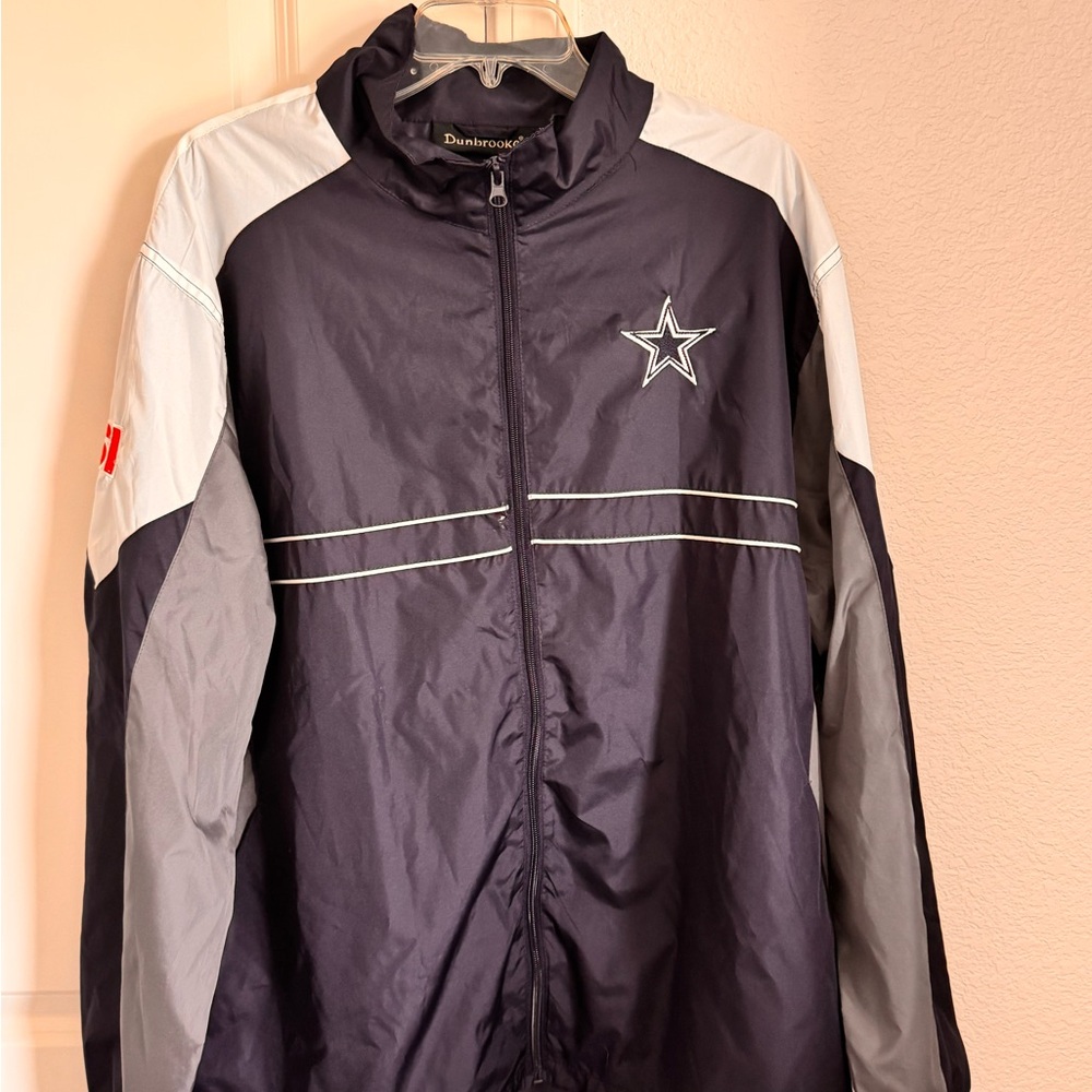 Dunbrooke Black and Gray Windbreaker Jacket with Stand-Up Collar